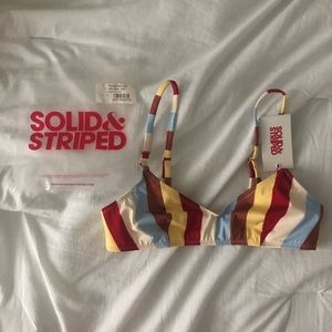 NWT Solid & Stripe Rachel Top